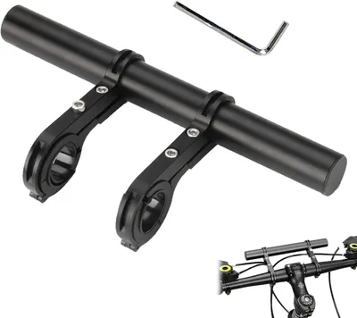 Produktbild von Lenkerverlängerung Aluminiumlegierung, 20 cm, Doppelklammer, für Mountainbike und Fahrradzubehör