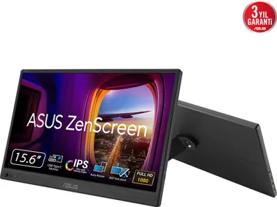 Image de ASUS ZenScreen MB169CK écran d'ordinateur 39,6 cm (15,6") 1920 x 1080 pixels Full HD LCD Noir