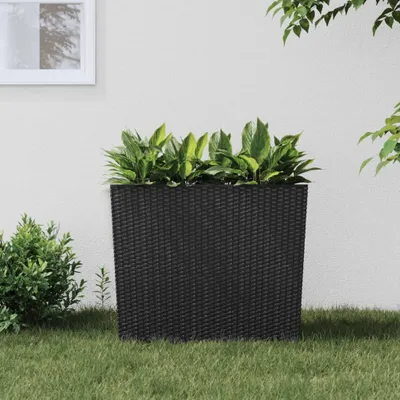 Produktbild von Modern Pflanzkübel mit herausnehmbaren Einsatz Anthrazit 12/44 L PP,Beete1354603