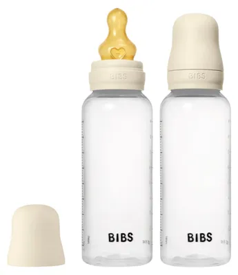 Produktbild von BIBS Flasche - Medium Flow - 2 Stück - 270 ml - Latex - Ivory