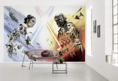 Zdjęcie produktu dla Fototapeta Star Wars by Komar "STAR WARS EP9 Movie Poster Wide" - rozmiar 368 x 254 cm, 8 sztuk