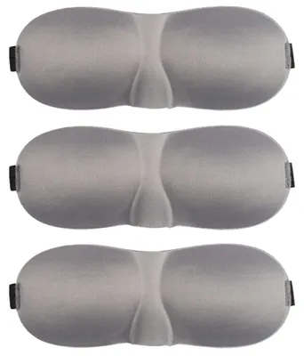 Produktbild von Schlafmasken-Packung (3 Stück), lichtundurchlässige 3D-Augenmasken zum Schlafen, Augenbinde für Seitenschläfer