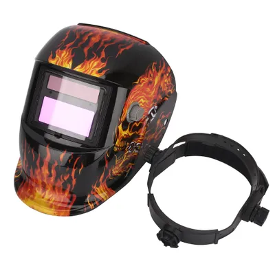 Produktbild von Solar-Schweißhelm, Totenkopf, automatisch abdunkelnd, Schweißhelm für Gesichtsschutz