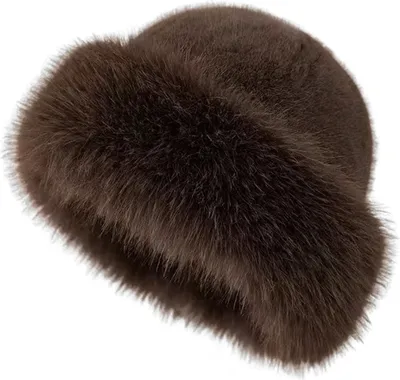 Produktbild von Wintermütze, einfarbig, verdickter, warmer Fischerhut mit Plüschrand, großer Kopfumfang, Kopfbedeckung für Damen, Alltagskleidung