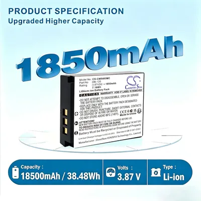 Immagine prodotto di TECHTEK Batteria compatibile con [Ricoh] GR IV, R4 sostituisce DB-120