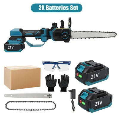 Image de Scie à chaîne sans fil - Moteur sans balais - 1500 W - 18–21 V - Vitesse de chaîne : 18 m/s - Lame de 30 cm - 2 batteries