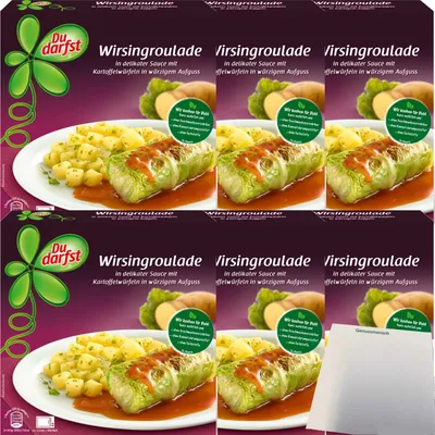Produktbild von Du darfst Menü Wirsingroulade 6er Pack (6x375g Packung) + usy Block