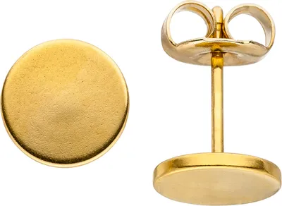 Produktbild von JOBO Ohrstecker Studs 8 mm aus Edelstahl gold farben beschichtet Ohrringe