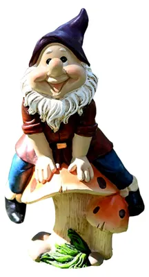 Produktbild von Gartenzwerg Figuren für den Außenbereich, Harz-Elfen-Statue, lustiger Zwerg, wetterfeste Harzzwerge, Gartendekorationen