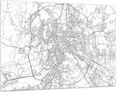 Produktbild von Bilder auf glas - Einteilig - Stadt Karte Rom - 120x80cm - Glasbilder - Wandbilder - Bilder - zum Aufhängen bereit - Wanddekoration aus Glas - Glas Bilder - Wandbild auf Glas - GAA120x80-4682