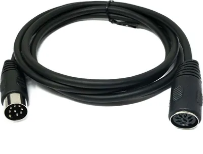 Produktbild von SYSTEM-S S-Video Kabel 150 cm Din 8 Pin Stecker zu Buchse in Schwarz