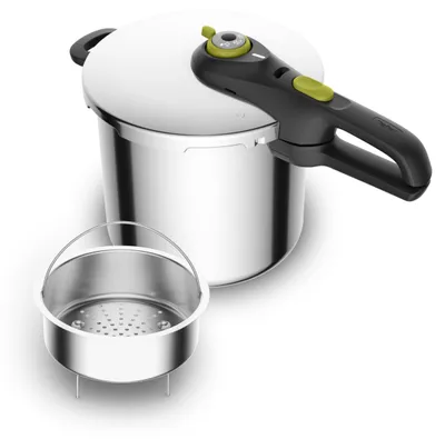 Produktbild von Tefal Secure Neo 8L, Schnellkochtopf aus Edelstahl, für 5-8 Personen, schnelle E