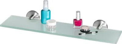 Produktbild von bremermann Bad-Serie PIAZZA - Glasablage, Glasregal, Badregal aus Glas und Edelstahl, matt