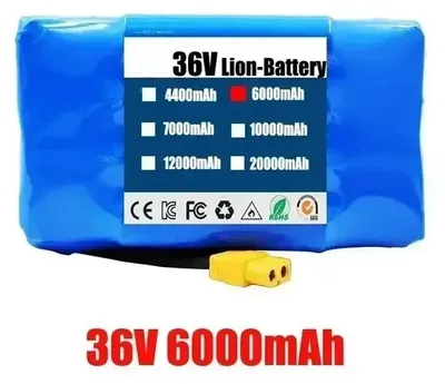 Produktbild von 36V 6000mAh Akku - Lithium-Ionen Batteriepack - 10s2p Konfiguration - Für selbstbalancierenden Elektrounicycle