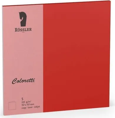 Zdjęcie produktu dla Doppelkarte 157x157 coloretti 5 Stk. rot