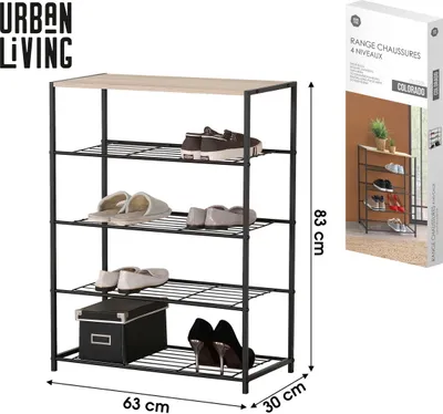 Produktbild von Urban Living Schuhregal COLORADO 63 x 30 x 83 cm Schuhablage 151379