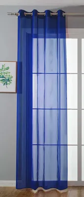 Produktbild von Ösenvorhang Transparent »Uni« Gardine HxB 245x140 cm Royalblau Stores Vorhang Ösen Bleibandabschluß Wohnzimmer, 20332-cn