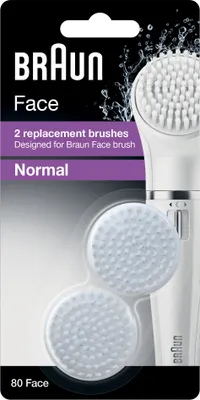 Image de Braun Face 80 Brosse de rechange (embout de brosse nettoyante pour le visage), pack de 2