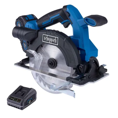 Produktbild von Scheppach Akku-Handkreissäge BC-HCS165-X - Sägeblatt Ø165mm | Schnitttiefe max. 55mm bei 45° | LED | inkl. 2Ah Akku + 2,4A Ladegerät