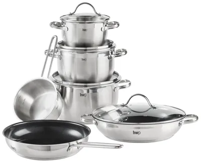 Produktbild von Kochtopfset 6-teilig mit verschiedenen Topfgrößen