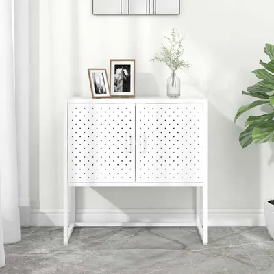 Image de Maison Exclusive - Buffet blanc, 75 x 35 x 75 cm, en acier