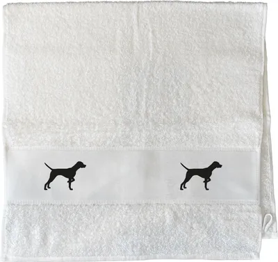 Produktbild von Huuraa Handtuch English Pointer Silhouette 50x100cm White Baumwolle Handtuch Geschenkidee