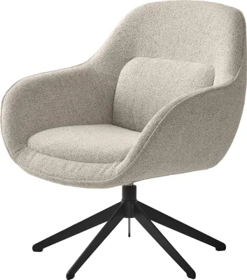 Produktbild von Loungesessel >Lynn< drehbar, Bouclé-Garneffekt creme-weiss - 74x85x77 (BxHxT)
