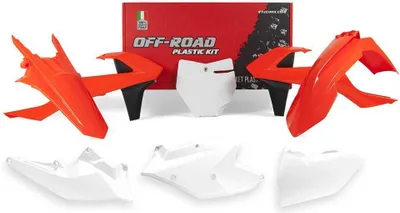 Produktbild von Kunststoff-Kit Racetech weiß/orange passend für KTM SX/SX-F 125 &ampamp +
