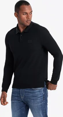 Obrázek produktu pro Ombre Clothing Pánské tričko s dlouhým rukávem Gammachuf černá M