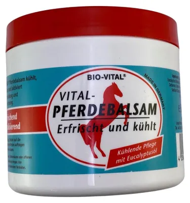 Productafbeelding van Pferdebalsam 500ml: verkoelende, verfrissende gel met eucalyptusolie. Vital Balsam