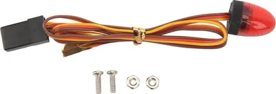Image de Feu d'alarme pour voiture RC, 5 modes, simulation élevée, rond, compact, 10 x 15 mm, alerte LED pour 1/10, rouge