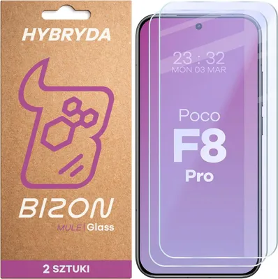Produktbild von 2x Flexibles Hybridglas für Xiaomi POCO F8 Pro, Bizon Glass Mule Duo