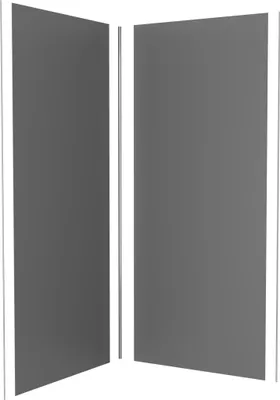 Image de LOT de 2 Panneaux Muraux Aluminium GRIS 90+90x210 cm avec Profilés ANODISE BRILLANT - WALL'IT