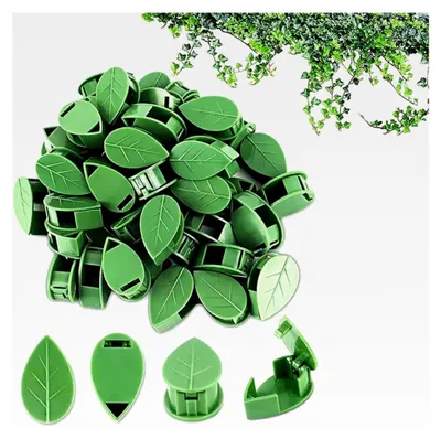 Produktbild von 50 Stück Pflanzenclips, Zubehör für Pflanzen, Kletterclips für Wände, grüne Rankenclips, Wandclips für Pflanzen, Rankenhaken für die Gartenarbeit, Pflanzenstütze