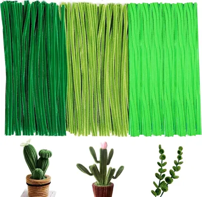 Produktbild von 300 Stš¹ck Pfeifenputzer Zum Basteln, 3 verschiedene Grš¹nt?ne Pfeifenputzer Chenilledraht Biegeplš¹sch Basteldraht, 30 cm lang,ideal fš¹r Kreative DIY-Projekte Bastelarbeiten, Blumen- und Tierkreationen