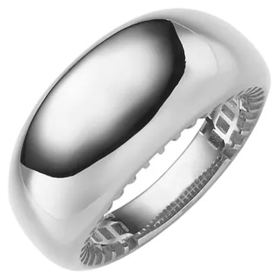 Produktbild von Ring Damenring mit Wölbung aus 585 Gold Weißgold Breite 10,5mm glänzend Innenumfang 58mm  Ø18.5mm