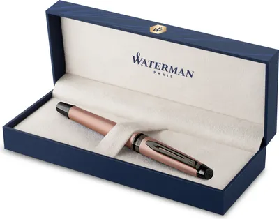 Produktbild von Waterman Expert Füllfederhalter | Rotgoldfarbene Metallic-Lackierung mit Ruthenium-Zierteilen | Medium Edelstahlfeder mit PVD-Beschichtung | Blaue Tinte | In Geschenkbox