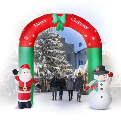 Immagine prodotto di Luci natalizie da esterno alimentate a corrente - Arco natalizio gonfiabile con illuminazione a LED - XL 240x240 cm -
