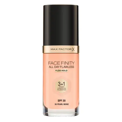 Obrázek produktu pro Max Factor Facefinity All Day Flawless 3In1, Pumpovacíc lahvička, Krém, Univerzální, Proti lesku, Zmatňující, Podklad, Béžová, Pearl Beige