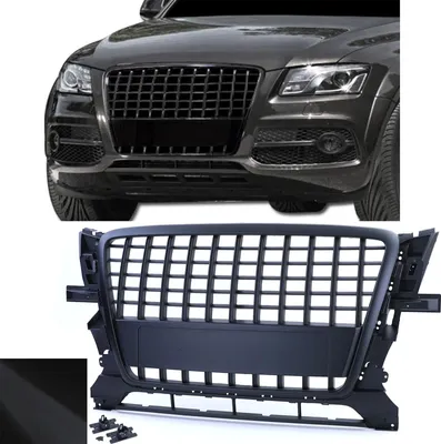 Zdjęcie produktu dla Kratka chłodnicy Sportowa kratka o strukturze plastra miodu Czarny mat do Audi Q5 8R od 2008-2012