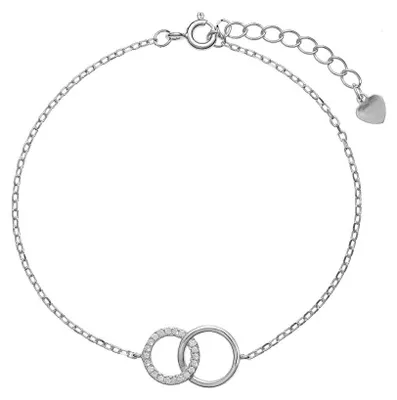 Immagine prodotto di Bracciale in argento con anelli collegati AJNR0003