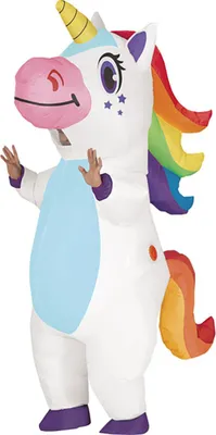 Produktbild von Guirca Aufblasbares Einhorn Mädchenkostüm  7-9 Years  7-9 Years