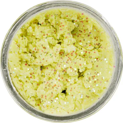 Zdjęcie produktu dla Berkley Powerbait Natural Glitter Trout Dough - 50g ciasto pstrągowe, kolor/smak: brokat/czosnek