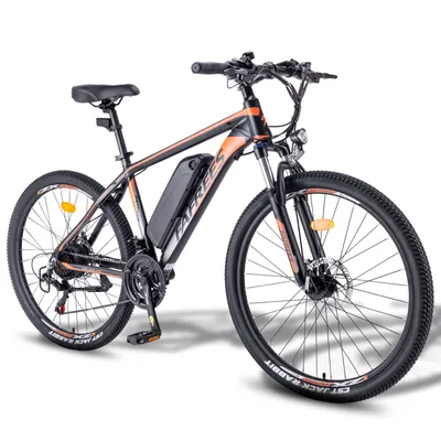 Produktbild von E-Bike 26 Zoll Rostfreie Aluminiumlegierung bis zu 80 - 100 km Wasserdicht IP54 mit 21 Gang MTB Pedelec, Schwarz
