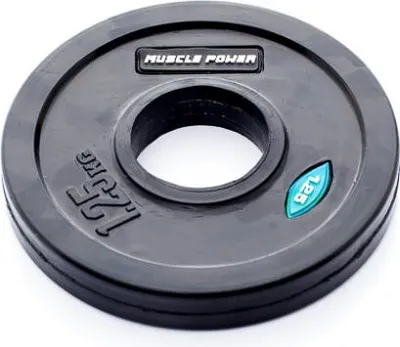 Produktbild von Muscle Power Hantelscheibe aus Gummi 1,25 kg Schwarz