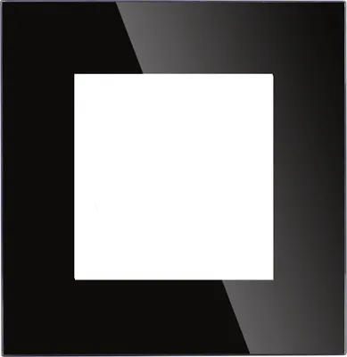 Produktbild von Einzelglasrahmen 1F Schwarz DC Smart Home