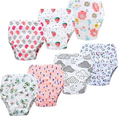Immagine prodotto di Pantaloncini da allenamento per neonati e bambini piccoli (taglia 90, per bambini da 7 a 10,5 kg, confezione da 7 pezzi)