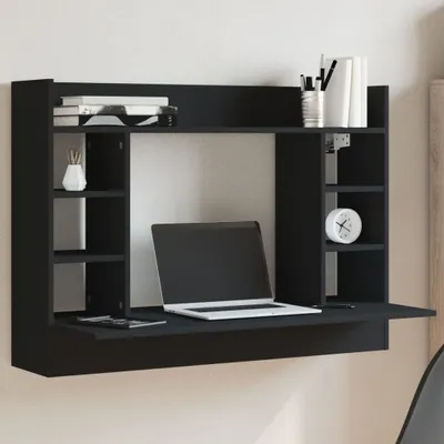 Produktbild von Maison Exclusive - Wand-Schreibtisch Schwarz 105x48x75 cm Holzwerkstoff