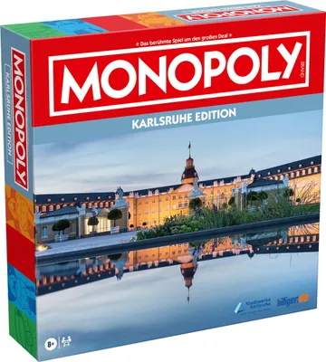 Produktbild von Monopoly Brettspiel Karlsruhe Edition – mit Karlsruher Sehenswürdigkeiten und Ereigniskarten