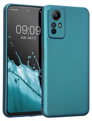 Produktbild von kwmobile Handyhülle für Xiaomi Redmi Note 12S Hülle - weiche Silikon Case metallisch schimmernd - Schutzhülle Cover - Metallic Karibikblau